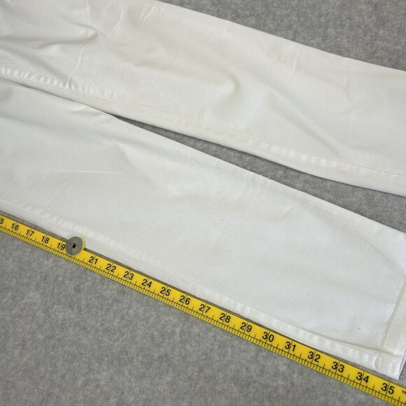 NEW YORK & COMPANY Pants Womens Size 0 Low Rise Taper Leg Stretch White - Picture 3 of 11
